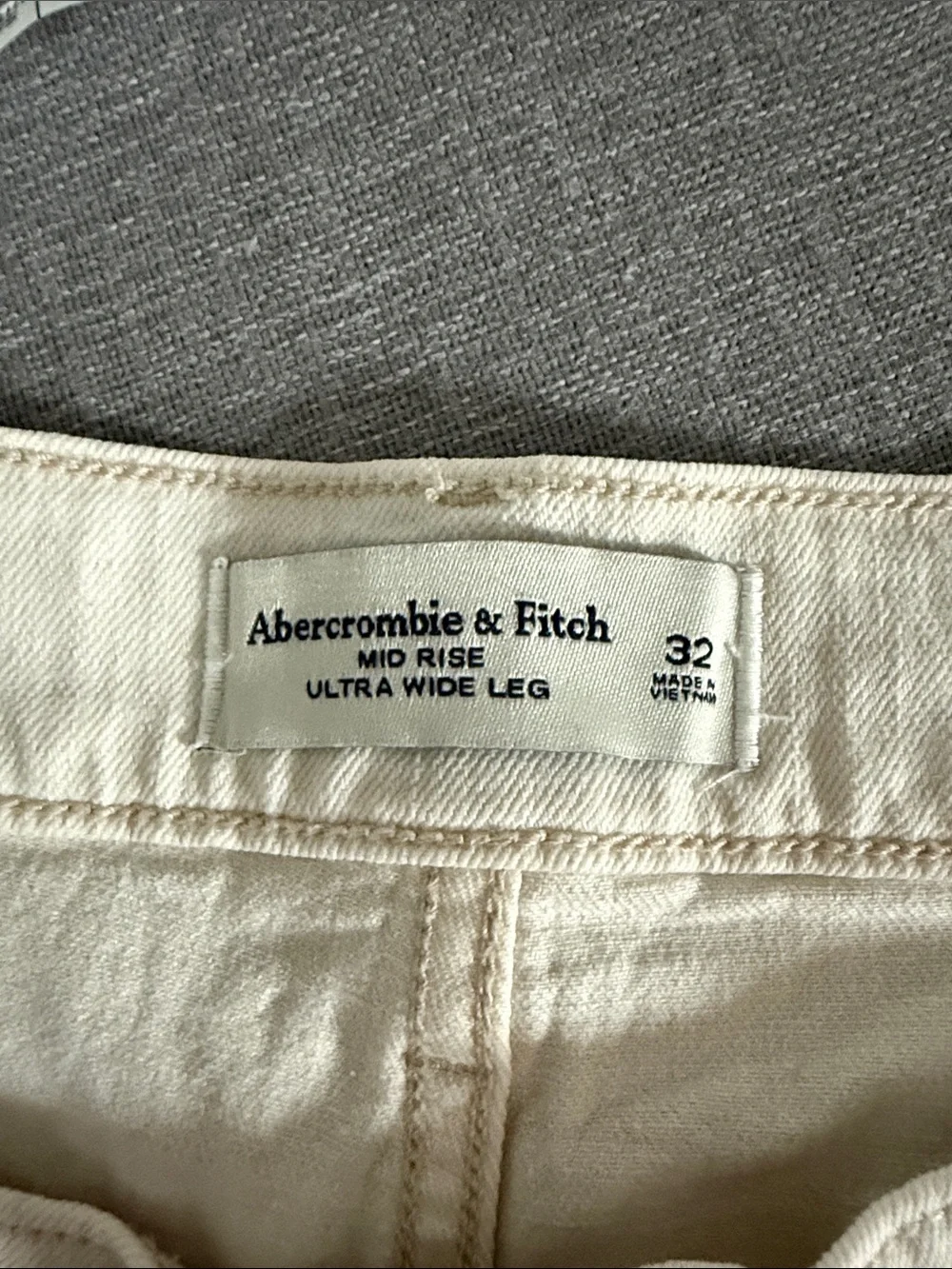 Abercrombie Linen-Blend Ultra Wide Leg Jean